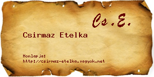 Csirmaz Etelka névjegykártya
