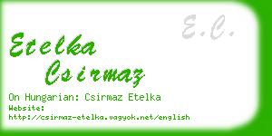 etelka csirmaz business card